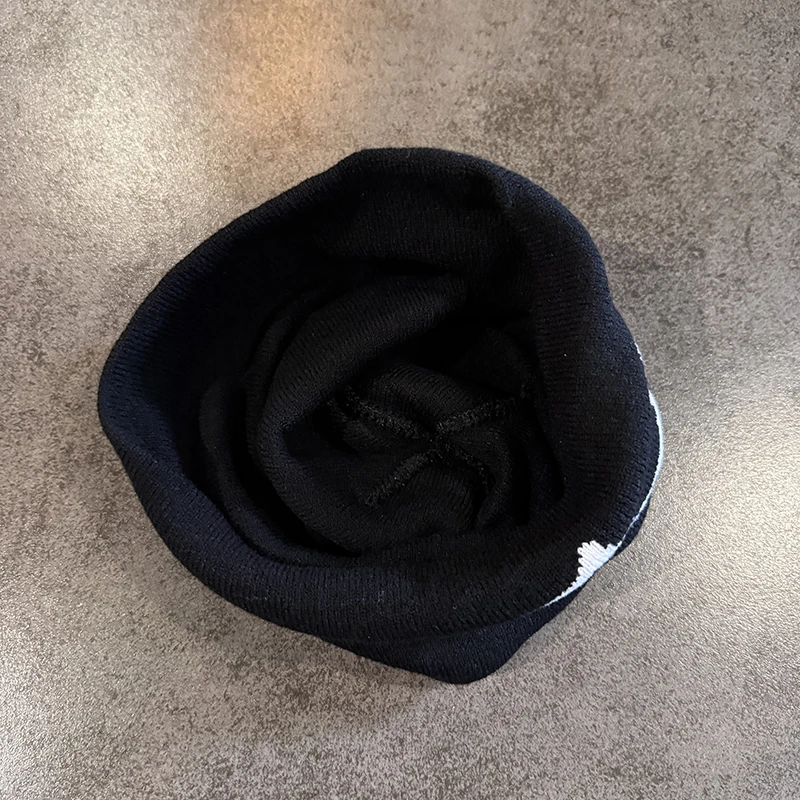 Y2K Print Strickmütze Herbst und Winter Straße neue Unisex warme persönliche vielseitige Mode Nischenmützen