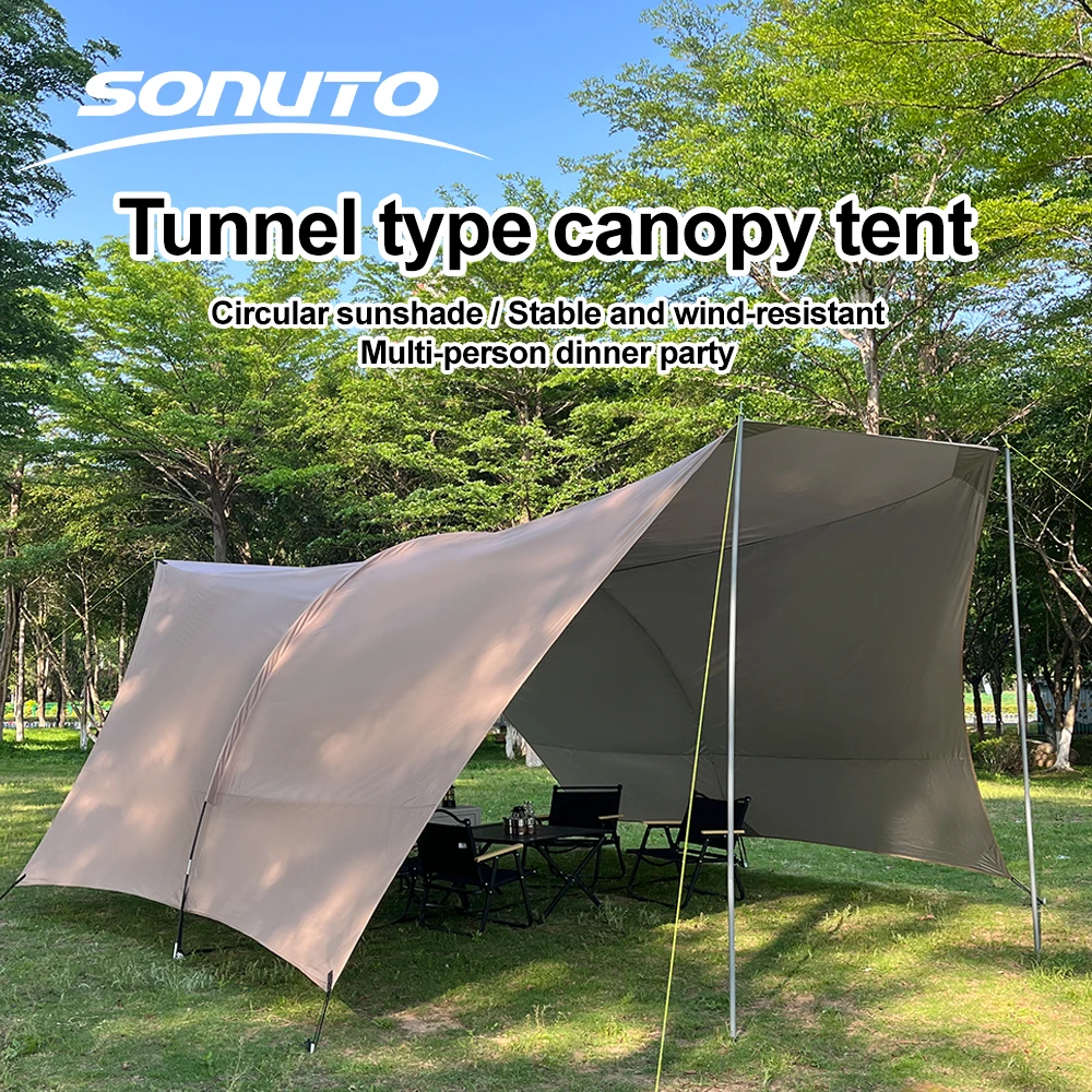 

Посеребренная солнцезащитная палатка для кемпинга, большой семейный размер, ветрозащитная непромокаемая уличная палатка с навесом и УФ-блоком для пляжа