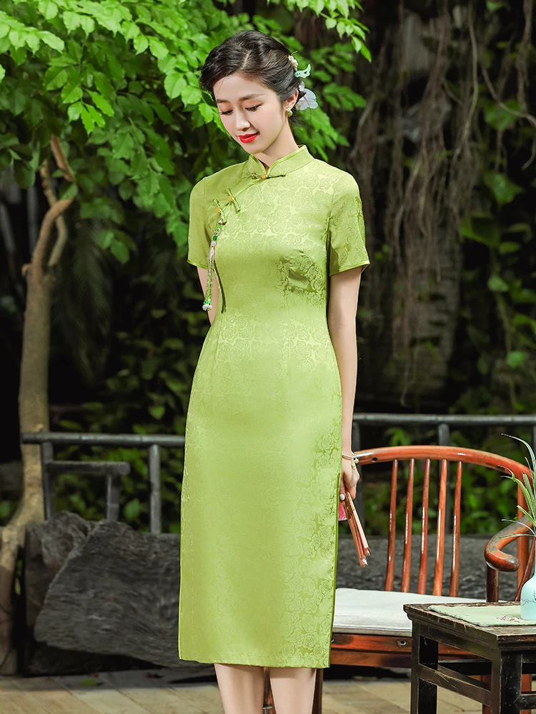 

Женское платье Ele een Retro Sle Dorabana, летнее, новинка, с длинным низким разрезом, коротким рукавом и крупным цветочным узором