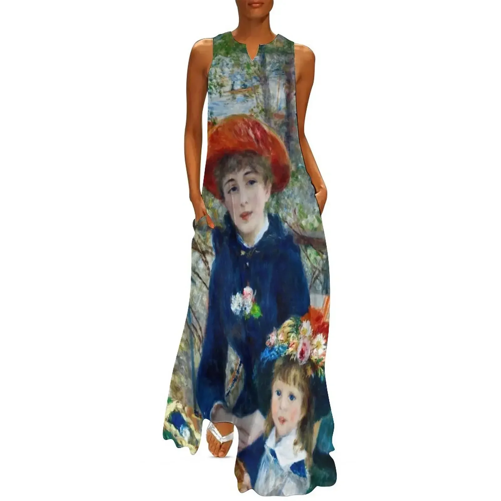 

Auguste Renoir - Two Sisters (On The Terrace) 1881 Long Dress women dress Female clothing Women's dress cute