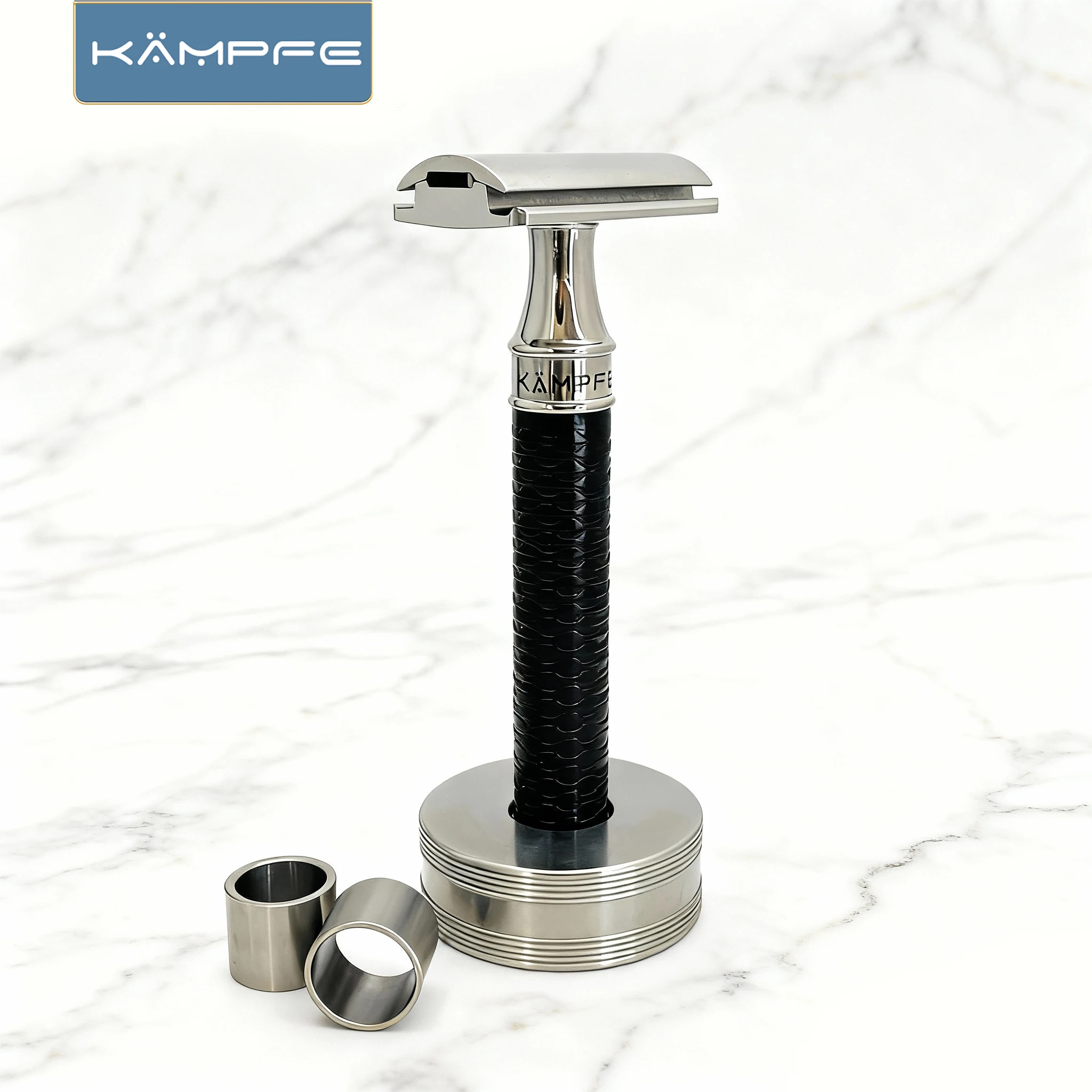 KAMPFE Stainless Steel Stand Barber razor holder Fits various razor gifts for men