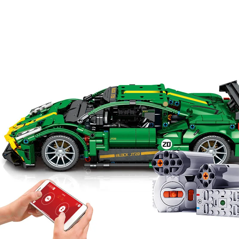 Technical 1:14 Scale Radio 2.4ghz Remote Control Super Sport Car Huracan EVO Building Block RC Vehicle Brick Supercar Toy