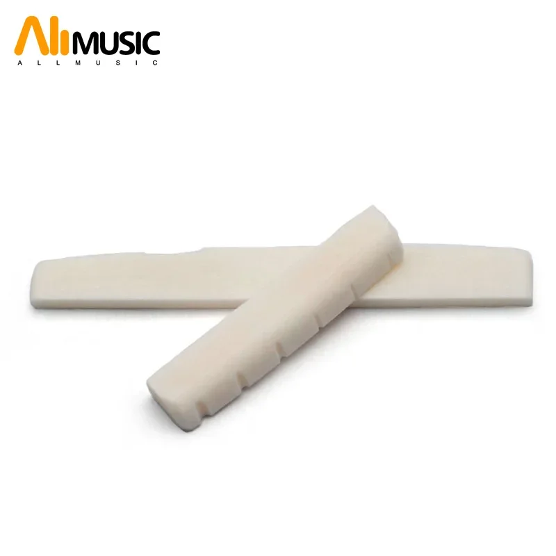 

6Pcs Real Bone Nut Saddle YMH Style 43x5x9MM/75x3x9.7MM-R400 Acoustic Guitar 6 String Nut Folk Guiar Nut Saddle
