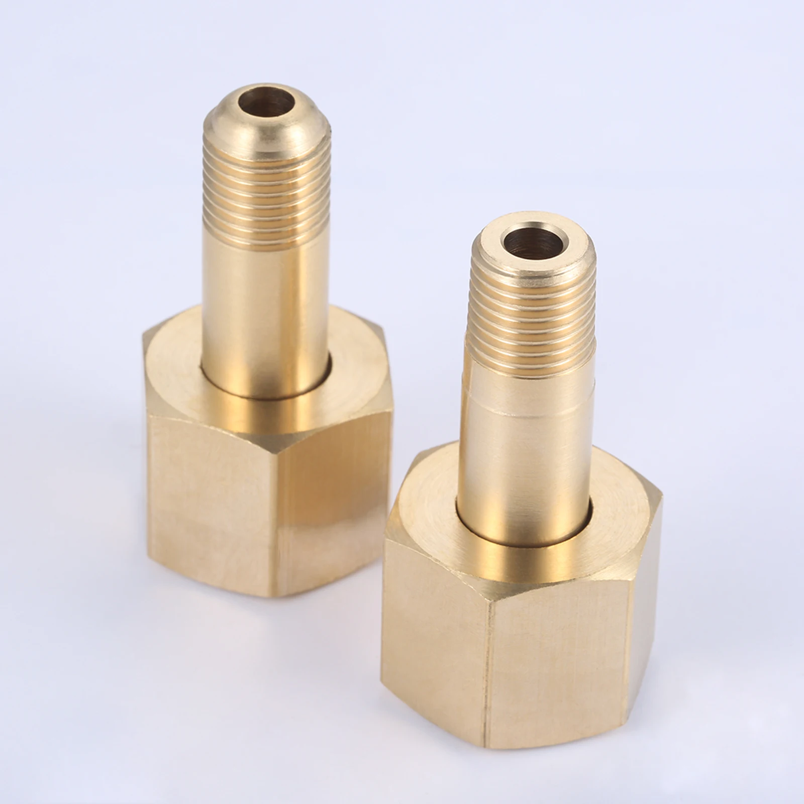 1pc Solid Brass Adapter fit for Oxygen Cylinder Fitting Female G5/8 22.7mm to male M14*1.5 / NPT 1/2 13mm 3000 PSI Regulator