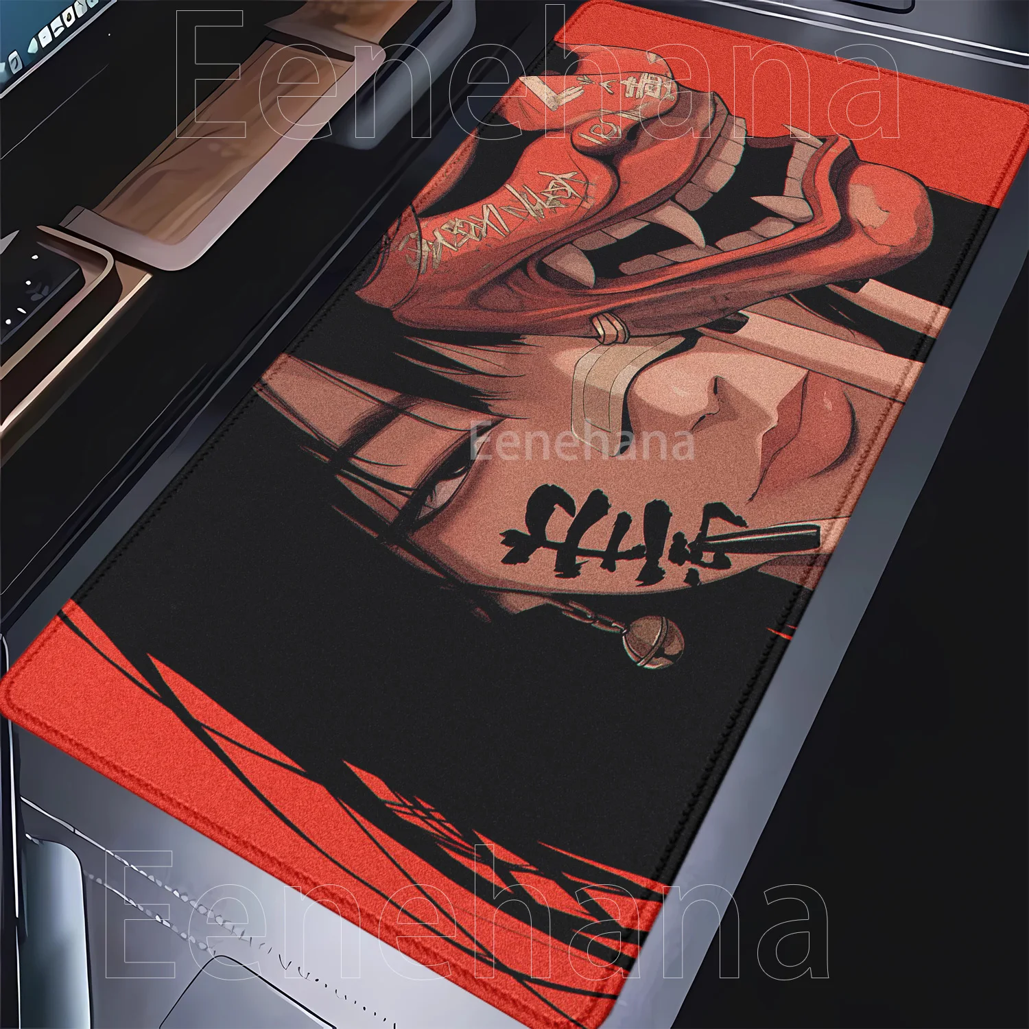 Mauspad Anime Maske Mädchen Großes Spiel Computer Büro Spiel Gummi Anti-Rutsch-Gaming-Tastatur Mauspads Büros Overlock Schreibtischunterlage