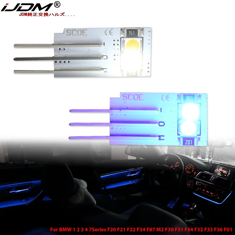 LED Console Panel Ambient Light For BMW 3Series F30 F31 F34 M3 4Series F32 F33 F36 M4 Radio AC Control HVAC Panel Backlights