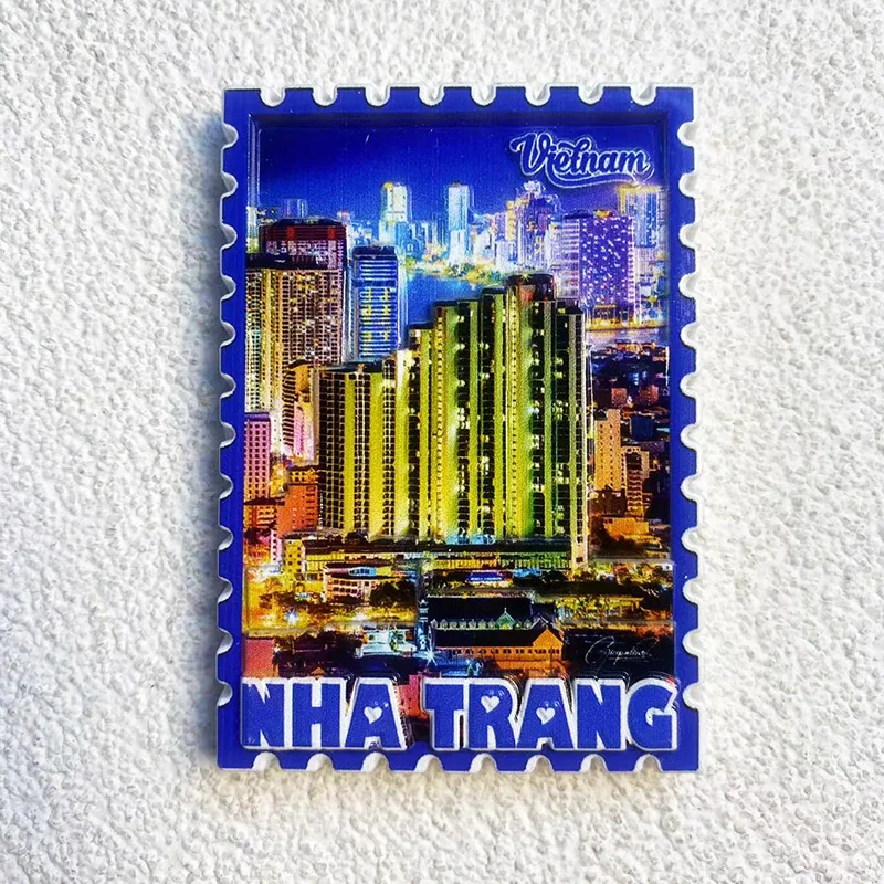 Vietnam Nha Trang, souvenir stamps, 3D refrigerator stickers, home decoration items collection of arts and crafts gifts