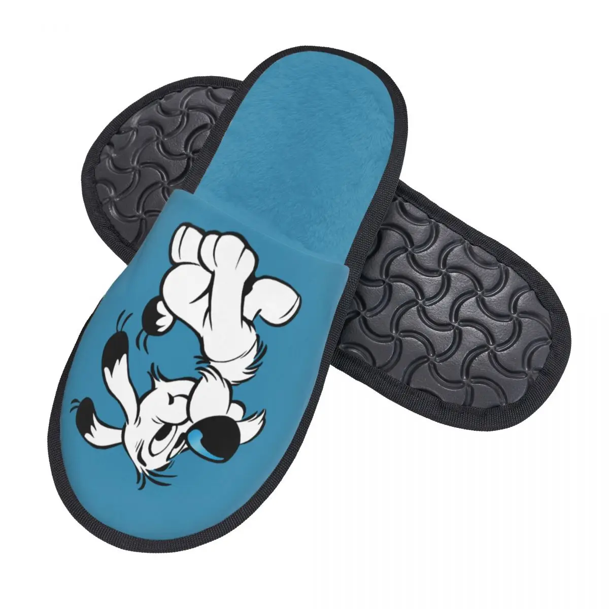 Custom Asterix And Obelix Dogmatix Soft Memory Foam House Slippers Women Funny Cartoon Dog Idefix Cozy Anti-skid Sole Slipper