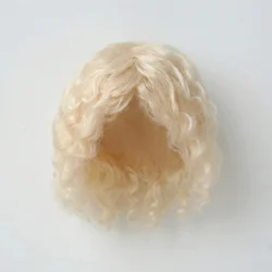 Fjusuns  JD738 9-10inch 23-25cm 10-11inch 26-28cm Messy Baby Curly  Soft Wave Mohair BJD Wigs QBaby Blythes Doll Accessories
