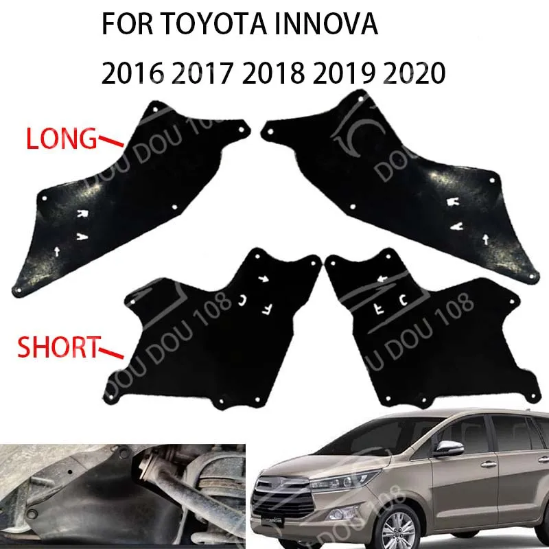 For TOYOTA INNOVA 2016 2017-2020 Splash Shield Mud Flaps Guards Fender Liners Rubber Car Accessories 53885-KK010 53735 -KK030