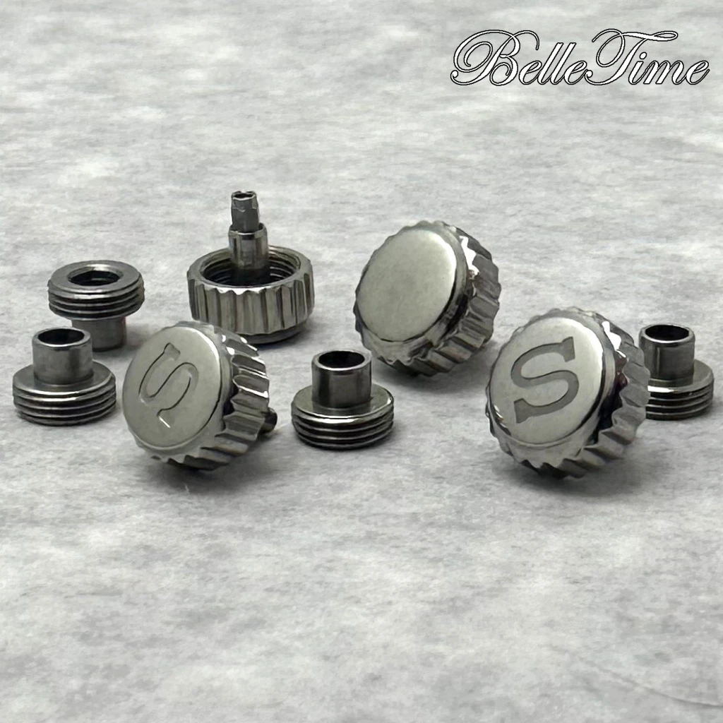 Silver High Quality Watch Parts Logo S Watch Crown Parts Replacement S Crown And Without S Crown For NH34 NH35 NH36 Movement image 4