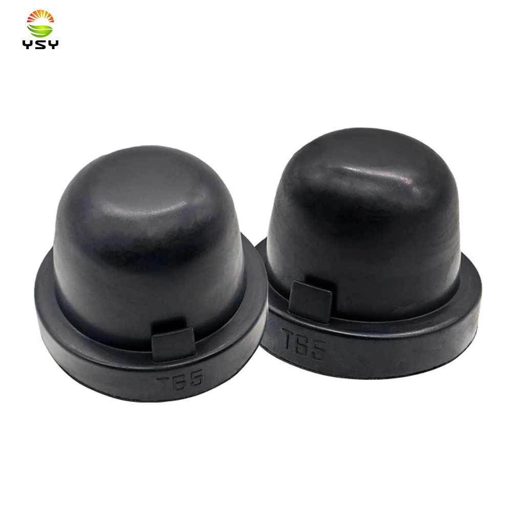 

2pcs 65mm Headlight Bulb Dust Cover LED HID Headlamp Conversion Kit Soft Rubber Waterproof Dustproof Cap