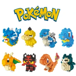 Figuras de acción de Pokémon para niños, Micro bloques de construcción, Kyogre, Snorlax, Blastoise, Groudon, Charmander, Bulbasaur, Pikachu