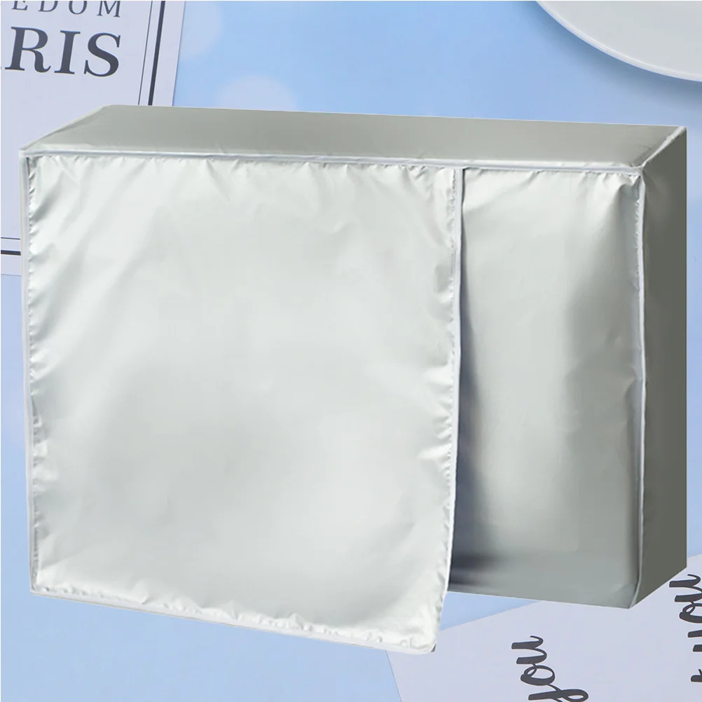 

1Pcs 86x58x30cm Waterproof Dustproof Ac Cover for Outdoor Air Conditioner Unit Uv Rain Sand Protection Shield Reflective Silver