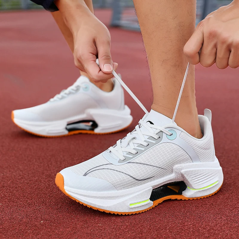 Carbon Fiber Plate Running Shoes Shock Absorption Sneakers Professional Marathon Racing Sports Trainers Shoes Men Women Sneakers