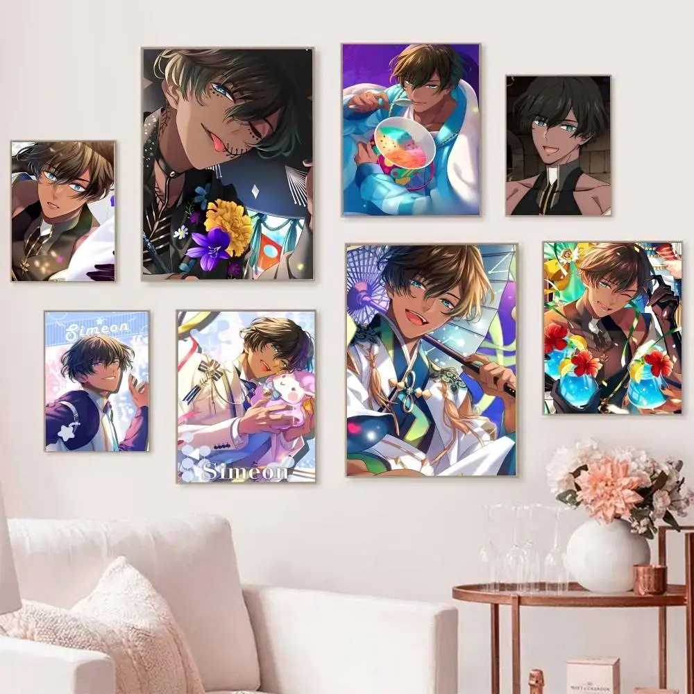 Cartoon Anime Game O-Obey M-Me Simeon Posters Self Adhesive Waterproof Ideal For Living Room Bedroom Bar Decoration
