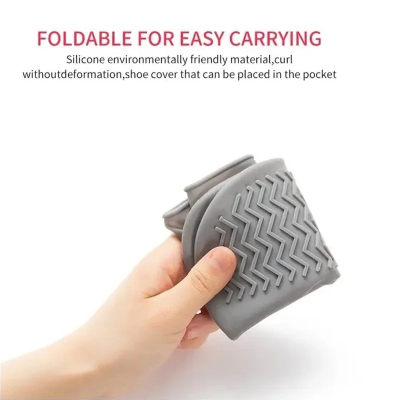 Fundas gruesas impermeables para zapatos, Botas de lluvia antideslizantes de silicona, Protector de zapatillas Unisex, funda para zapatos de día