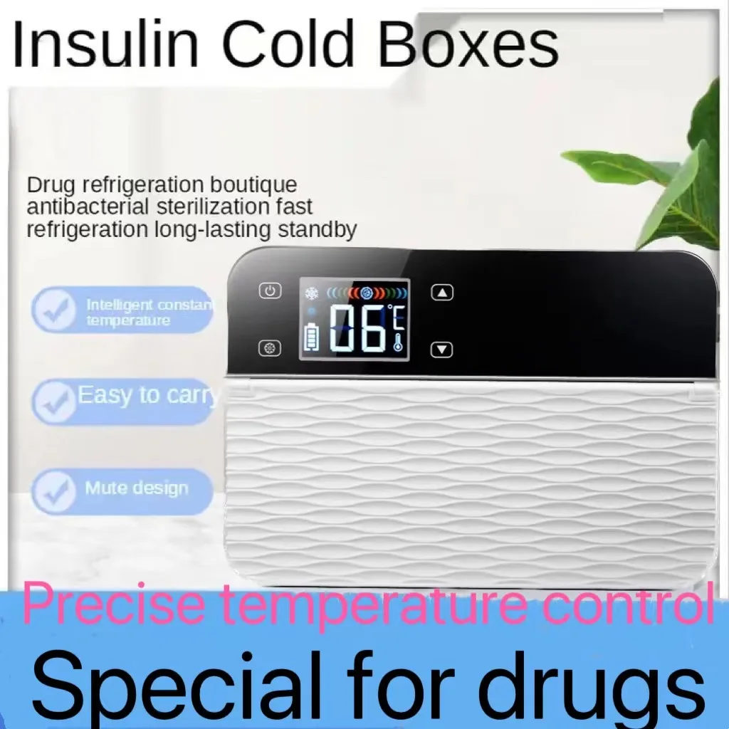 Insulin medicine refrigerated box, portable medicine storage refrigerator, travel and household pancreatic islet medicine storag