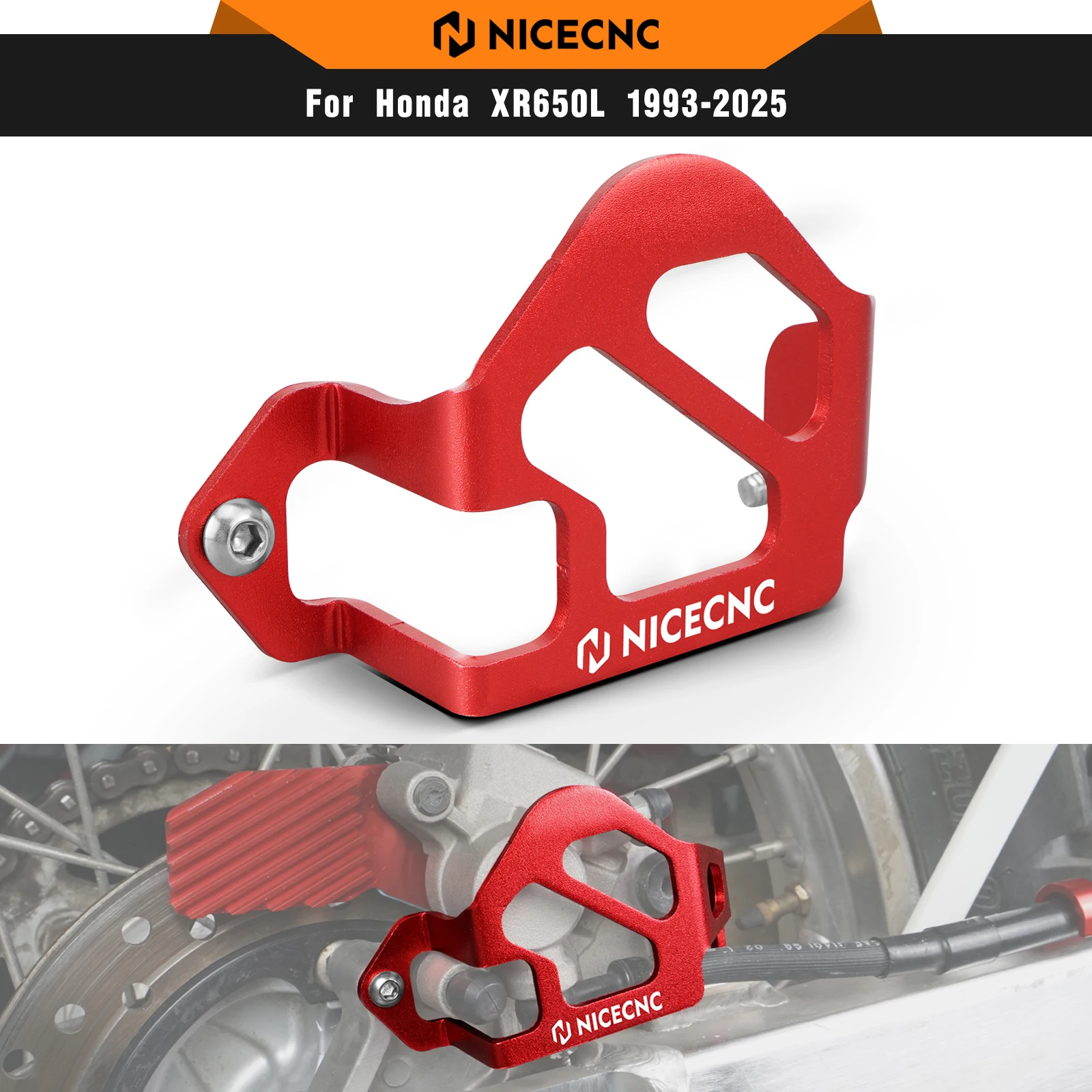 

NICECNC For Honda XR650L XR 650L XR 650 L 1993-2025 2024 Rear Caliper Guard Protector Billet Aluminum Motorcycle Accessories