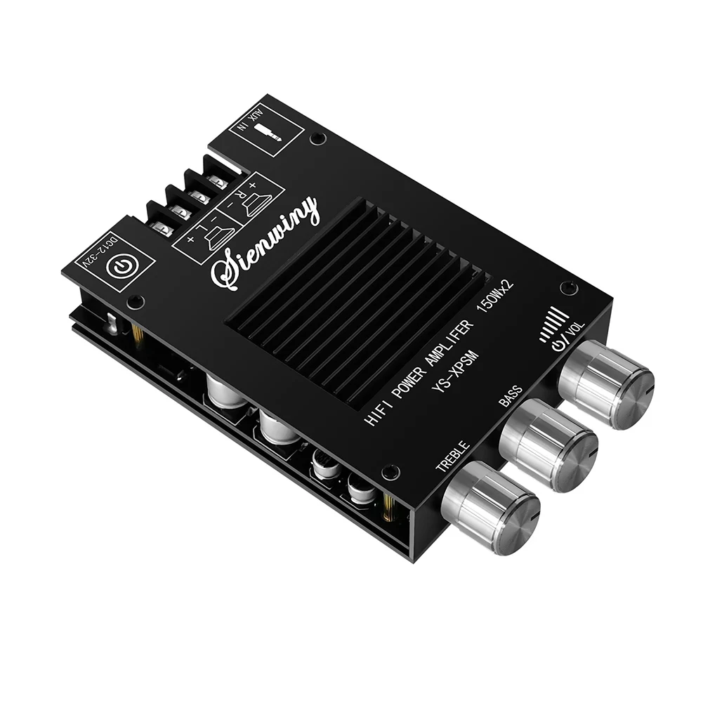 

YS-XPSM Мощный аудиомодуль Регулировка стерео высоких частот TDA7498E Плата усилителя мощности Bluetooth-совместимый радиатор 5,0