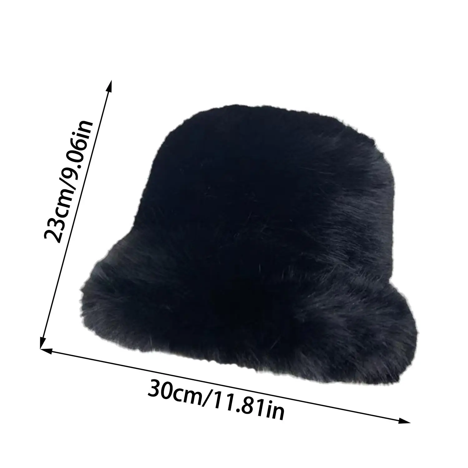 Women Faux Fur Bucket Hat Autumn Winter New Classic Warm Fluffy Hat Female Ear Protectors Cap Soft Big Thermal Bucket Hat