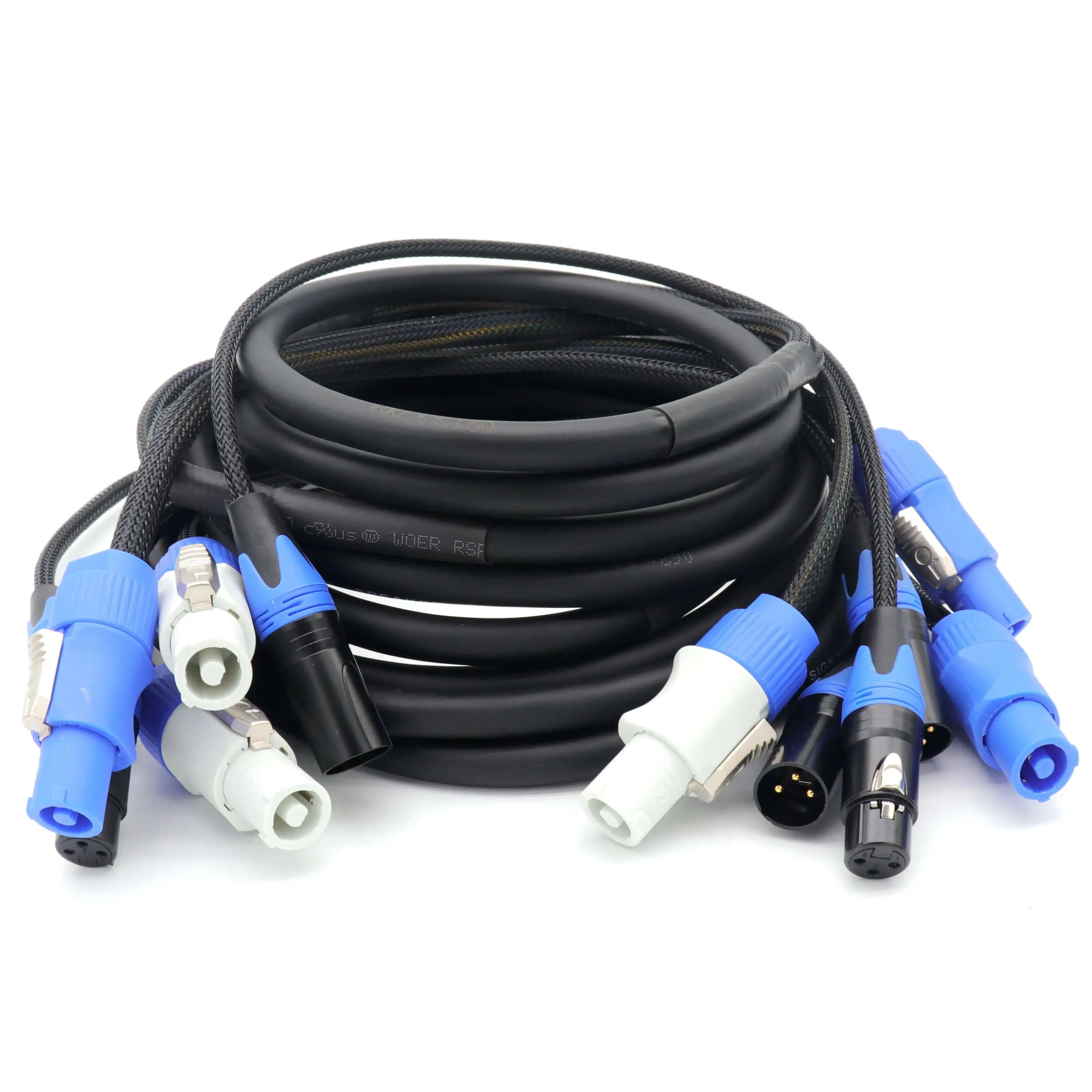 3-Pin PowerCON DMX Combo Cable – Male to Female DMX Connector for Stage Lighting - 1m 1.5m 2m 3m 5m
