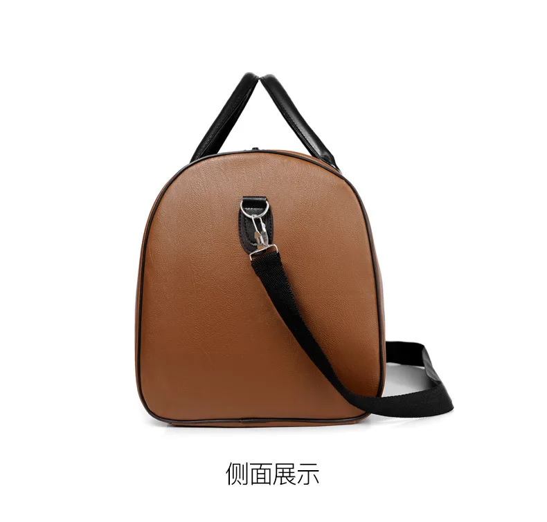 Coffee Colored Business Soft Handle, Medium Solid Color, Car Stitching, Storage Zipper, Horizontal Square Digging Bag, Handbag