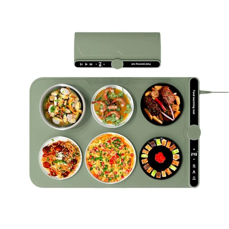 

Newest product Food Warming Mat Fast Heating Silicone Electric Warming Tray with 9 Level Temperature portable food warmer