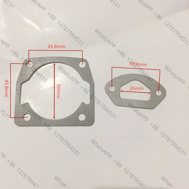 10 pcs 4500/5200/5800 cylinder gasket / Intake Pipe Gasket for 45cc 52cc 58cc chainsaw spare parts