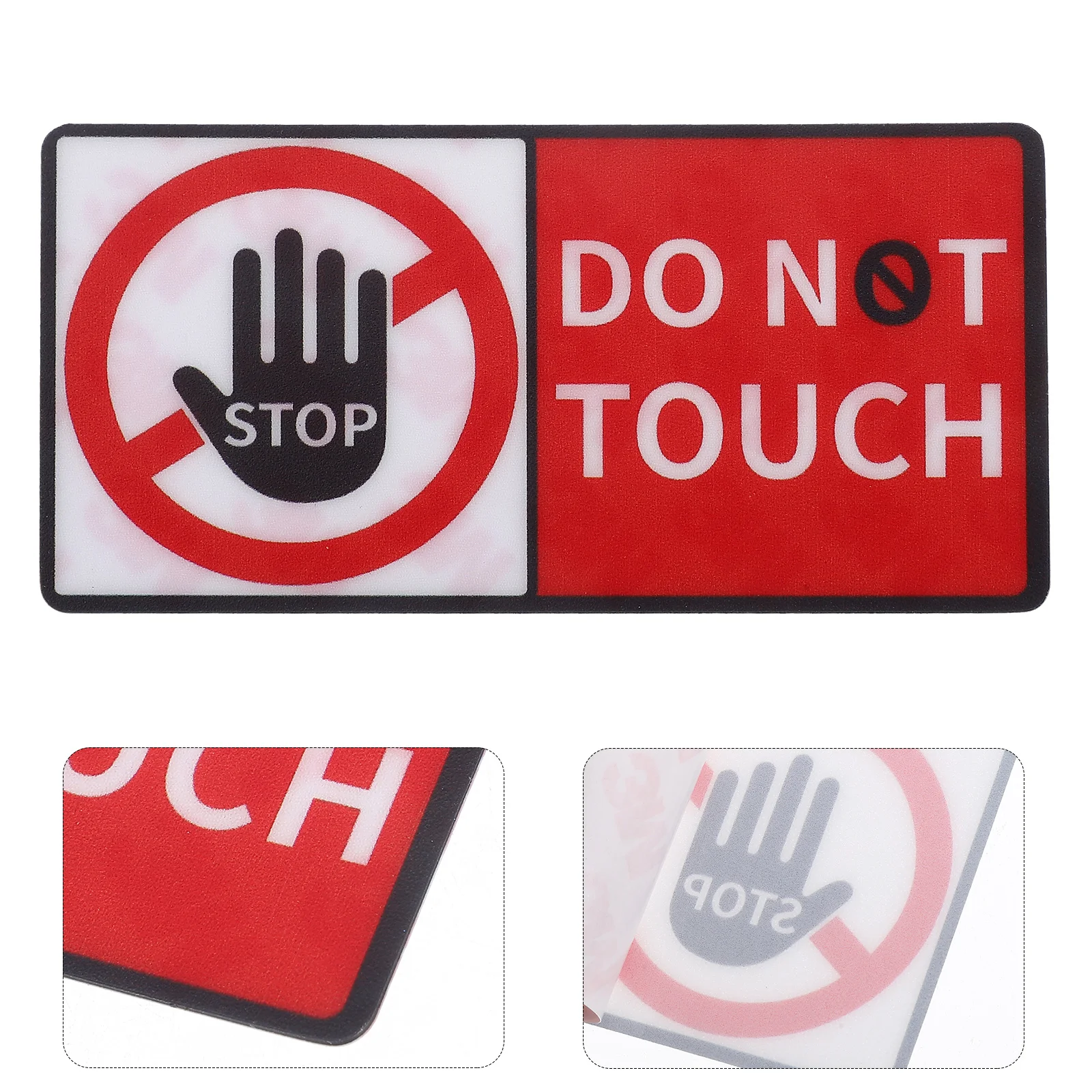 4 Sheet Warning Do Not Touch Sign Stickers Adhesive Safety Stickers Labels For Walls And Glass Security Caution Decals For