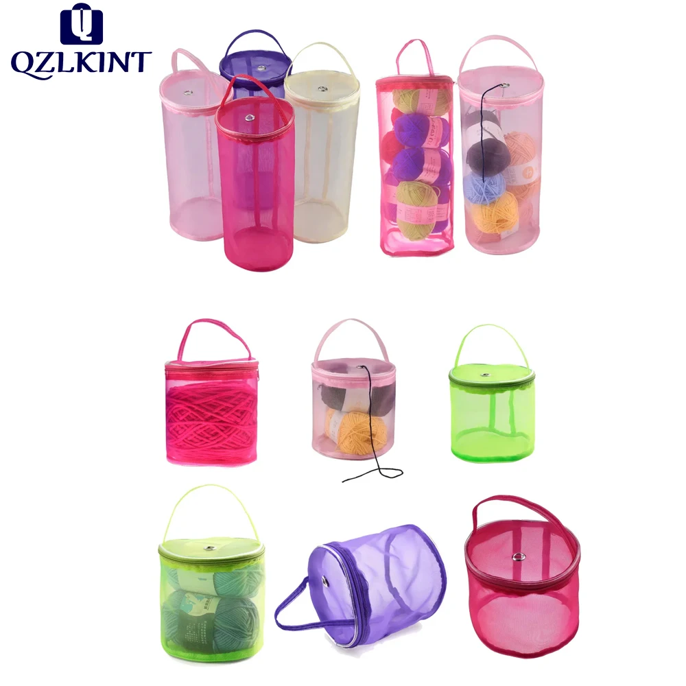 

1pc colorful multi-size PVC mesh yarn storage bag, DIY hand-knitting tool and crochet thread storage bag