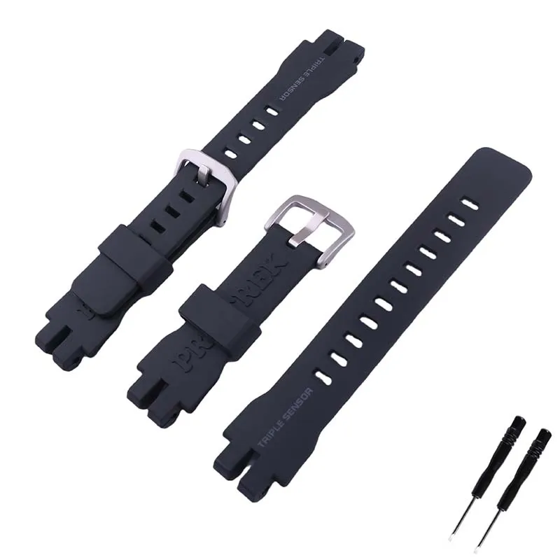 

Watch Accessories Resin watch band belt buckle Compatible for Casio PRG-300 PRW-6000 3000 6100 rubber sports waterproof strap