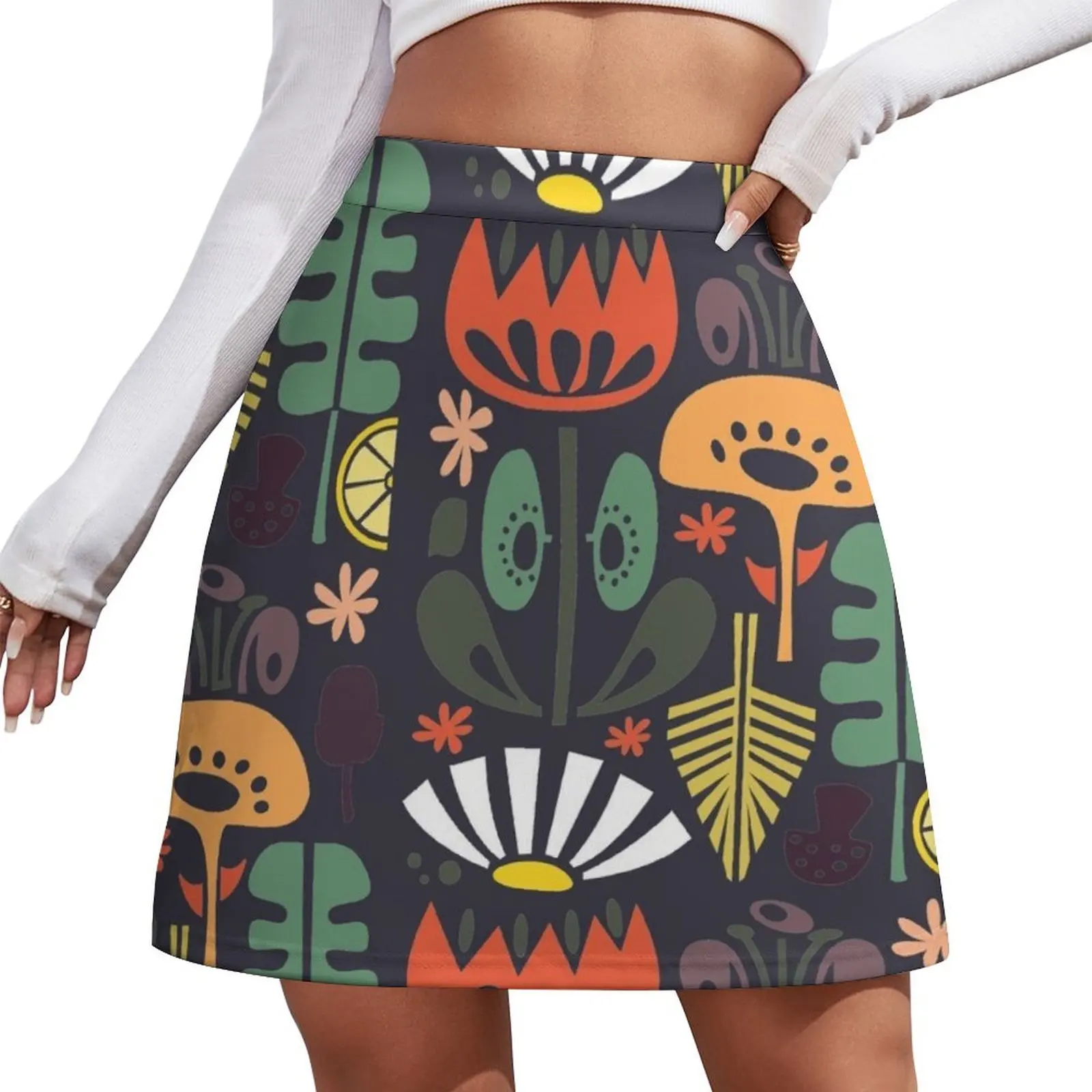 Scandinavian Wildflowers Mini Skirt night club outfits mini skirt for women Mini Skirt