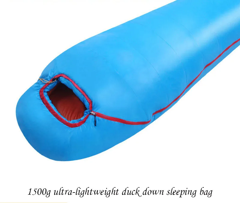 B1500 ultra-light outdoor spliceable down sleeping bag white duck down