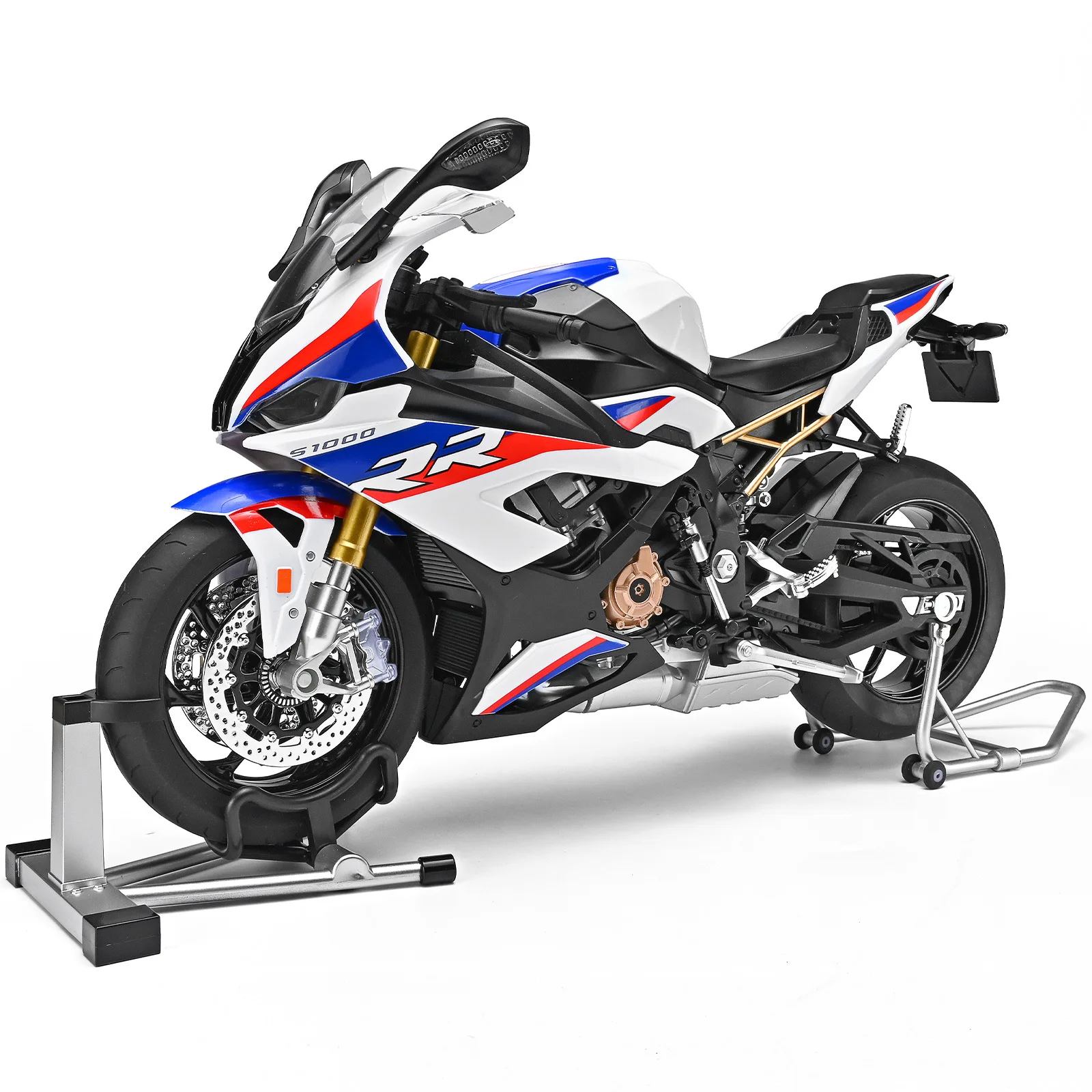 

1:6 BMW S100RR Diecast Motorcycle Model Sound And Light Toy Home Interior Decoration Racing Model Ornament Gift For Childrens