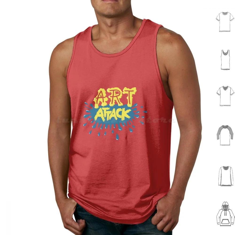 Art Attack Tank Tops Vest Sleeveless Art Attack 90s 90s Cartoons 90s Kid 90s Movies 90s Tv