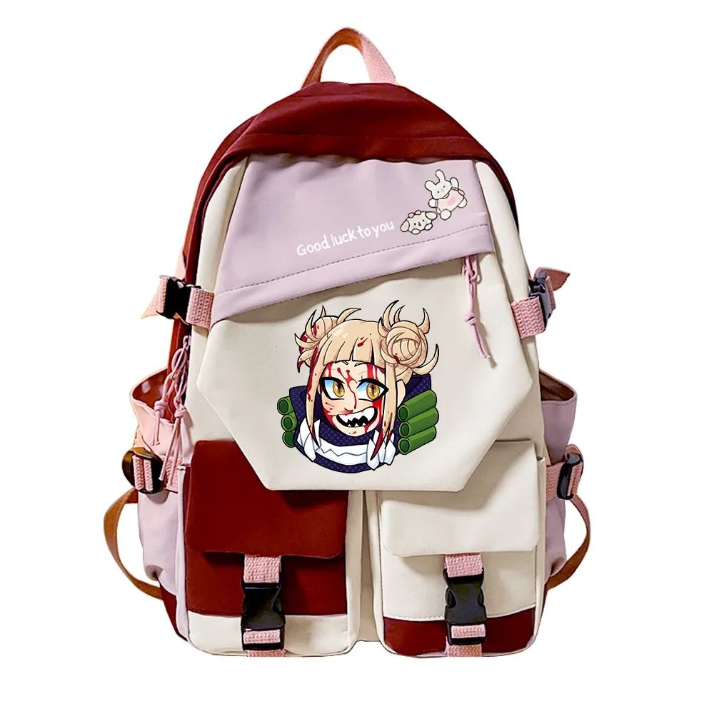 Kawaii Todoroki Himiko Toga Anime School Bags for Girls Teenager Backpacks My Hero Academia Manga Backpack Bag Mochila Escolares