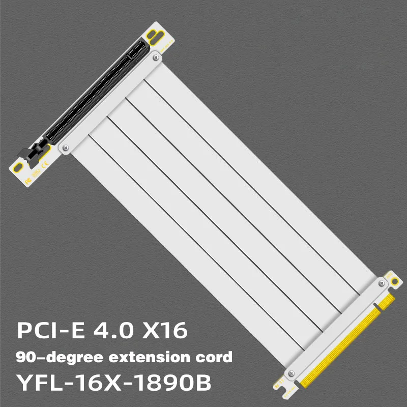 Imagem -02 - Cabo de Extensão de Pcie 4.0 Cabo de Alta Velocidade Blindado 16x Branco do Riser de Gpu com Porto Expresso de Pci para o Cartão de Extensão de Gpu 1560cm