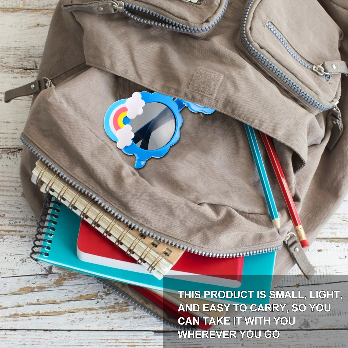 

1Pcs Durable Round Frame Sunglasses Rainbow Plastic Glasses Outdoor Camping Picnic Eyewear Accessories Sun Glasses