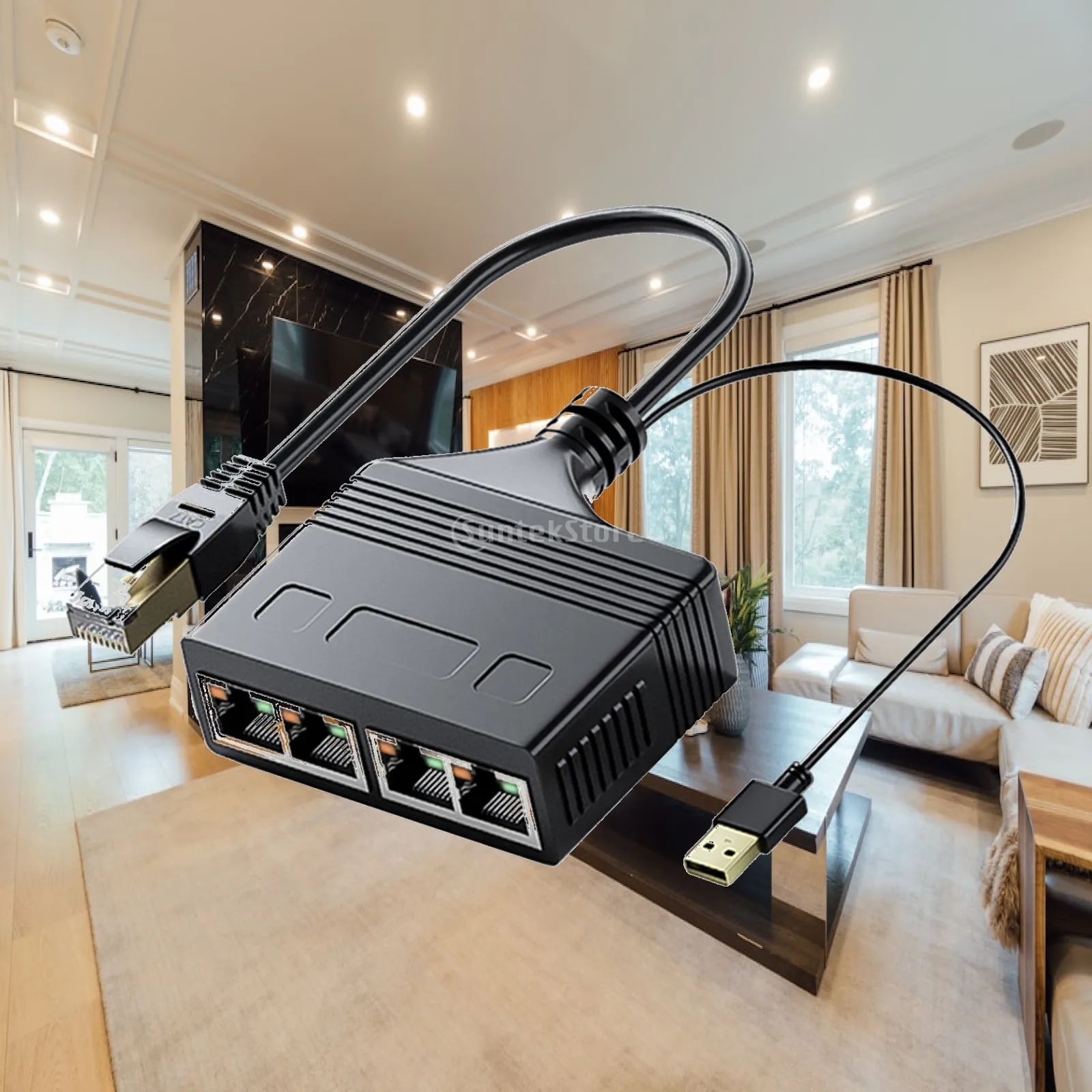 Ethernet Splitter Splitter Ethernet Adapter 1000Mbps Ethernet Cable