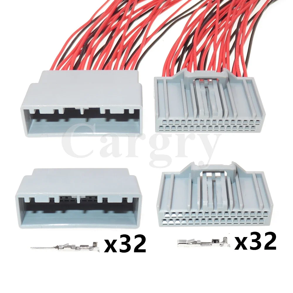 

1 Set 32P MX34032PF1 MX34032SF1 AC Assembly Car Navigation Central Control Instrument Cable Harness Sockets For Honda