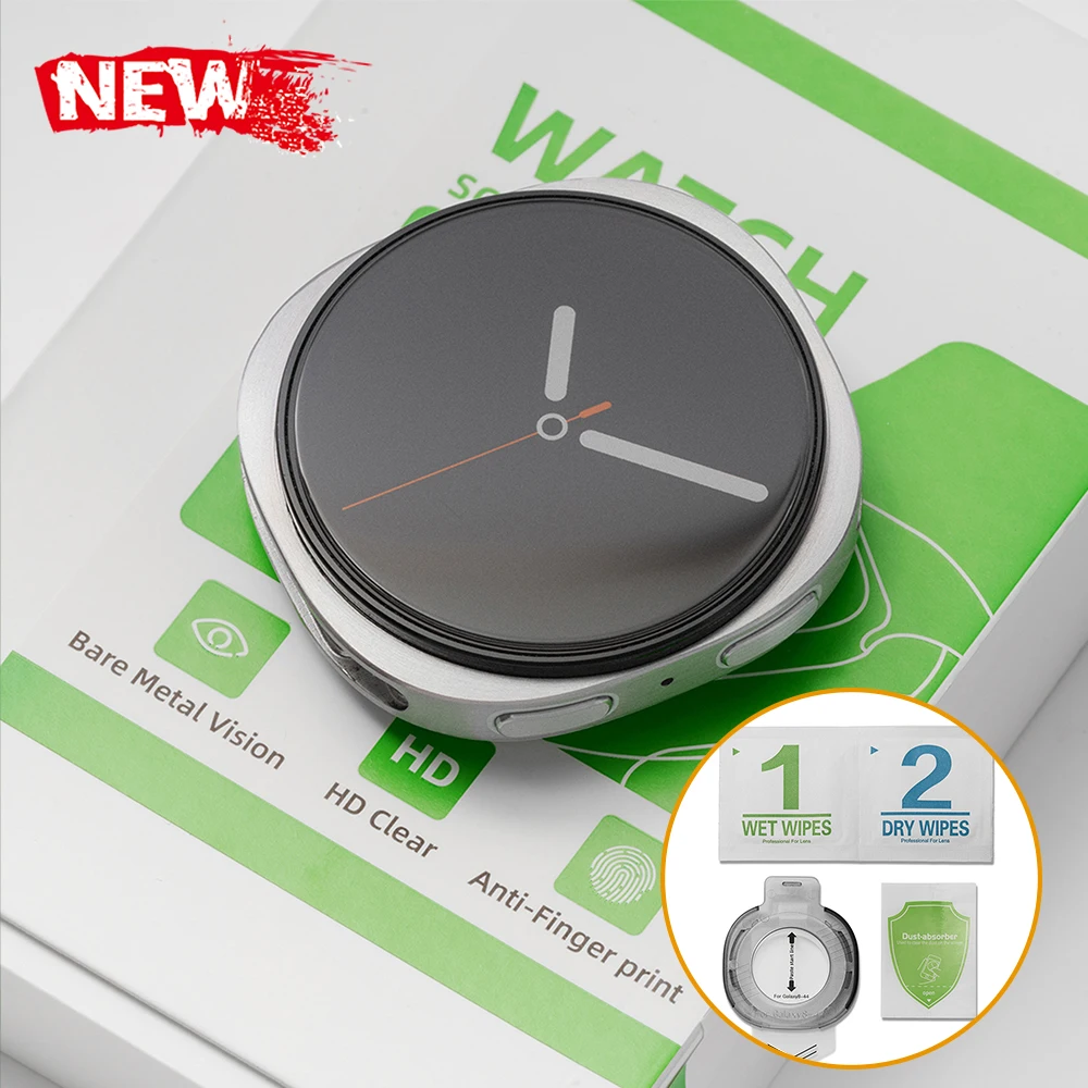 Einfach zu installierende Hartglasfolie für Samsung Galaxy Watch 8 40 mm 44 mm 8 Classic 46 mm, Quick Fit Anti-Kratz-Zubehör-Set