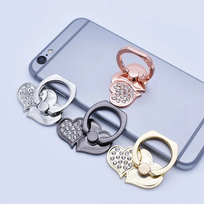 Luxury Diamond Shiny Diamond Metal Mobile Phone Ring Bracket Universal Phone Holder Rotatable Ring Bracket for iPhone Samsung