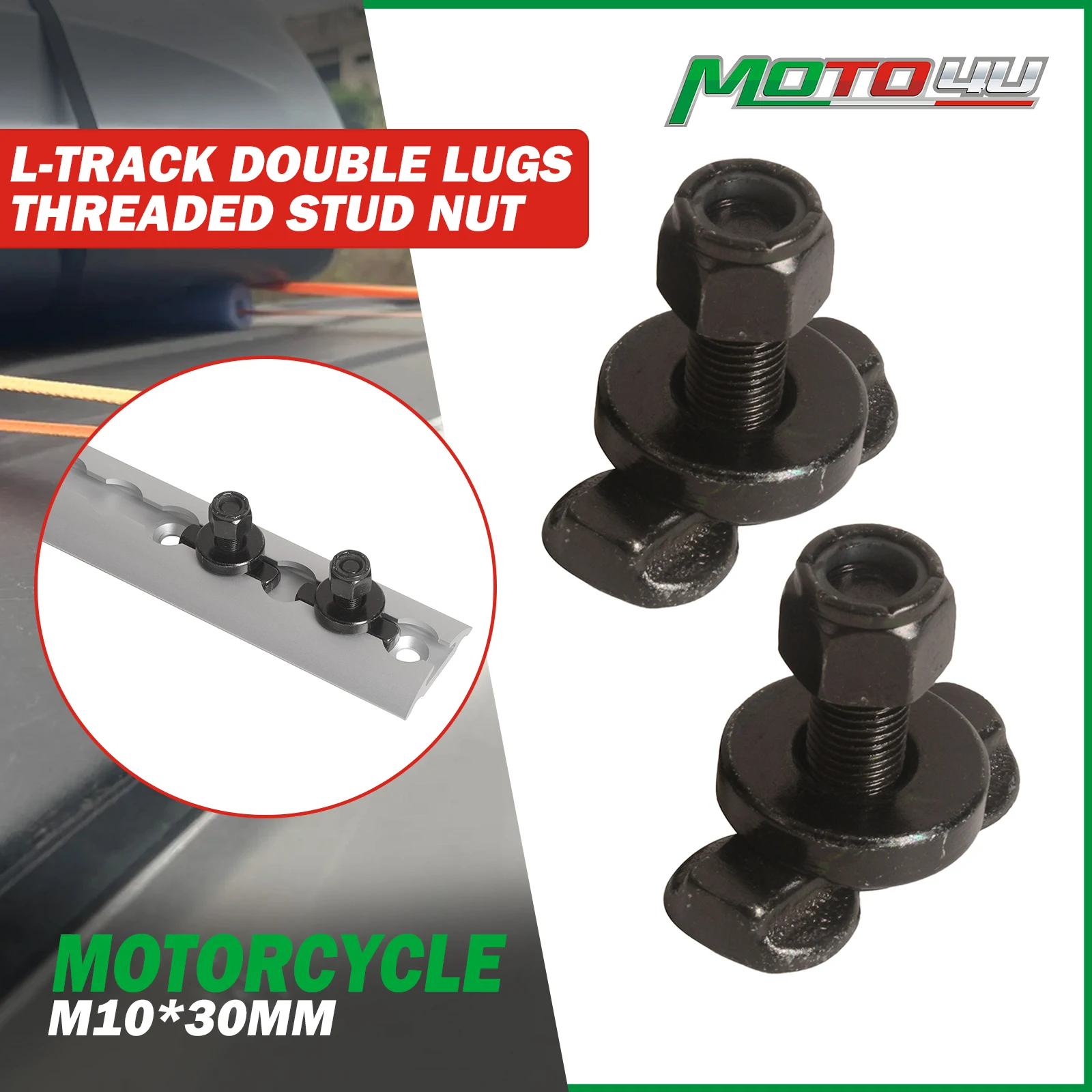 

M10*30MM Hook Tie Down Rope With Washer and Mounting Screws Anchor Point L Track Threaded Stud Fit For Car Boat ropes Cord Strap