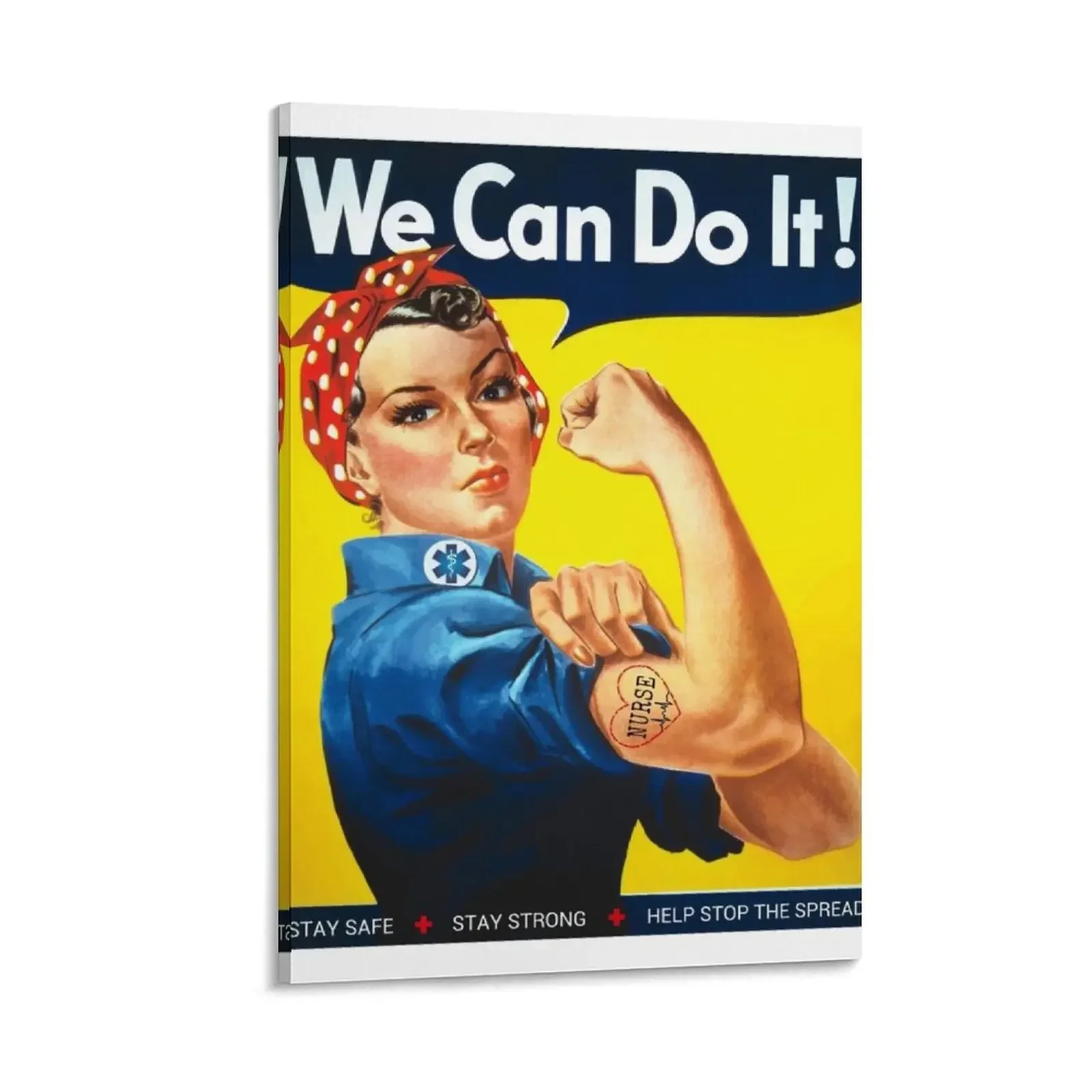 

We Can Do It Nurse Rosie Canvas Painting art Bedroom deco home decor house decorations