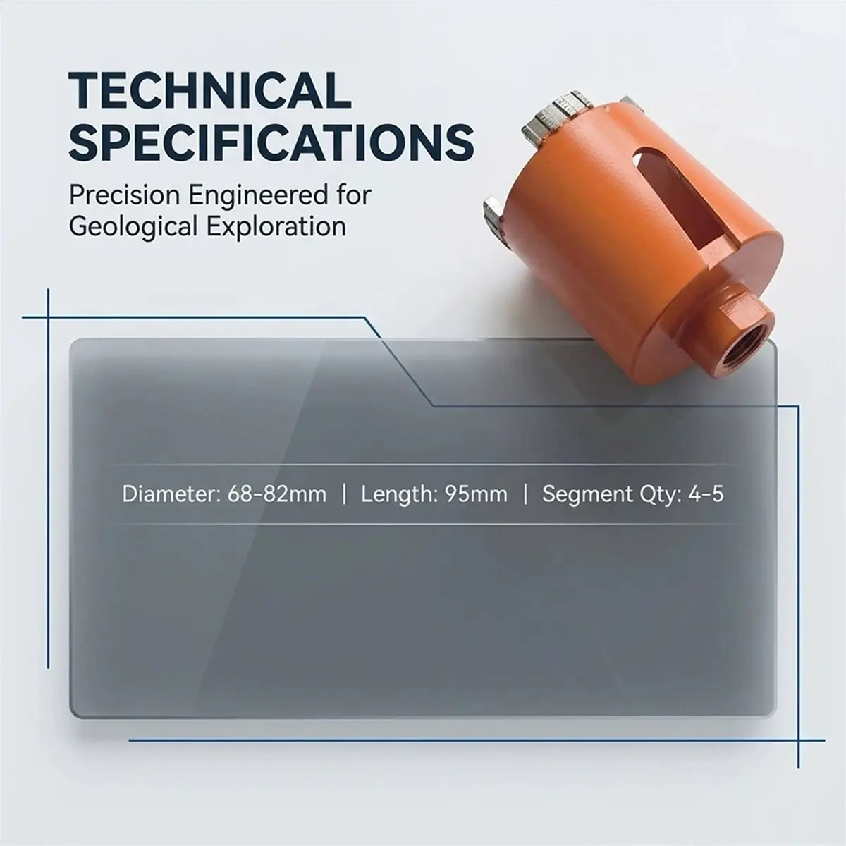 For 687282 Concrete Dry Water Drill Bit Drilling Hole Drilling Wall Drilling Hole 68mm
