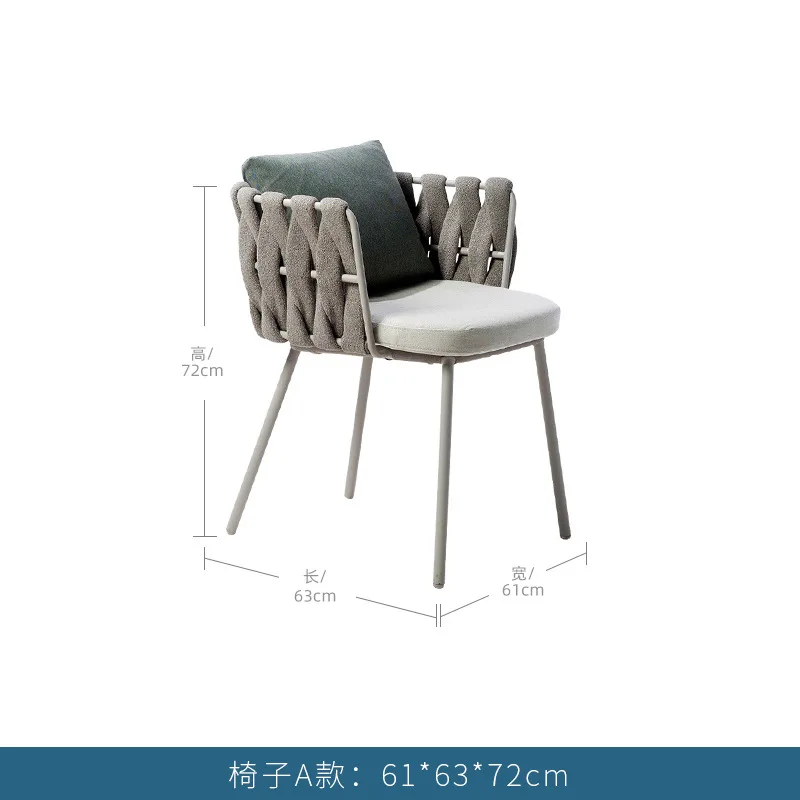 Outdoor courtyard table and chair villa garden rattan chair outdoor leisure high-end furniture open-air tea table combination