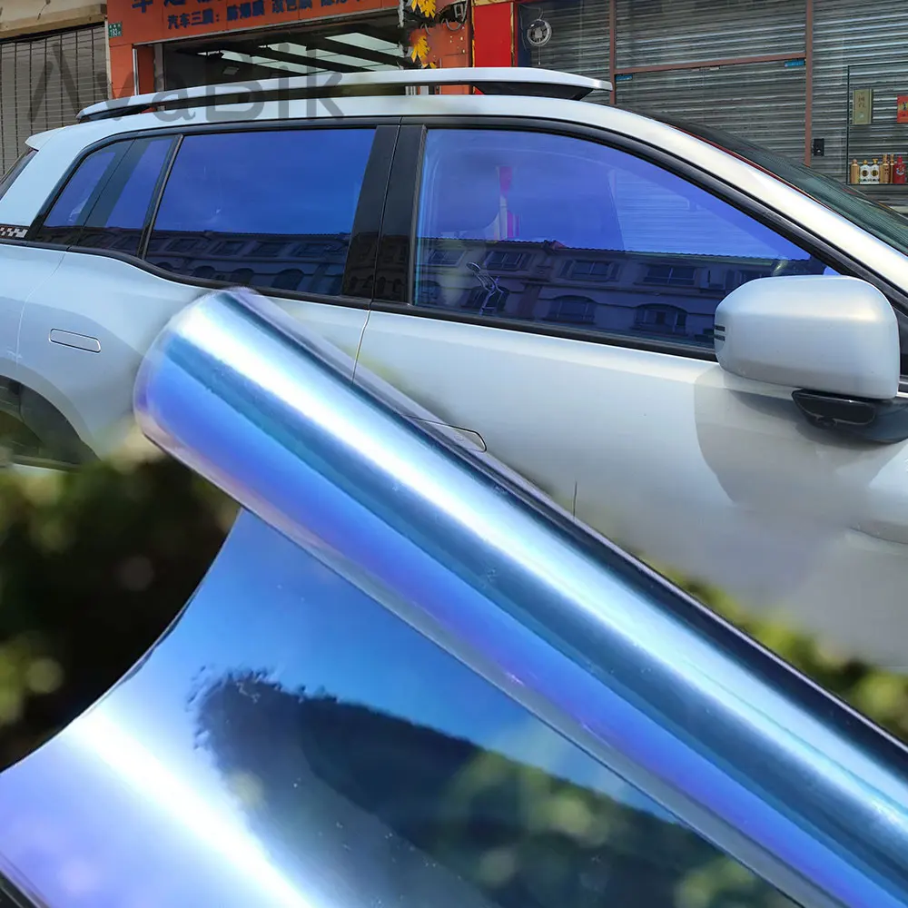 Blau Lila Chamäleon Seite Windschutzscheibe Solar Tönung Selbstklebende Glas Aufkleber Sonnenschutz Film Auto Folien Sonnenschein Schutz Folien – Detail 3