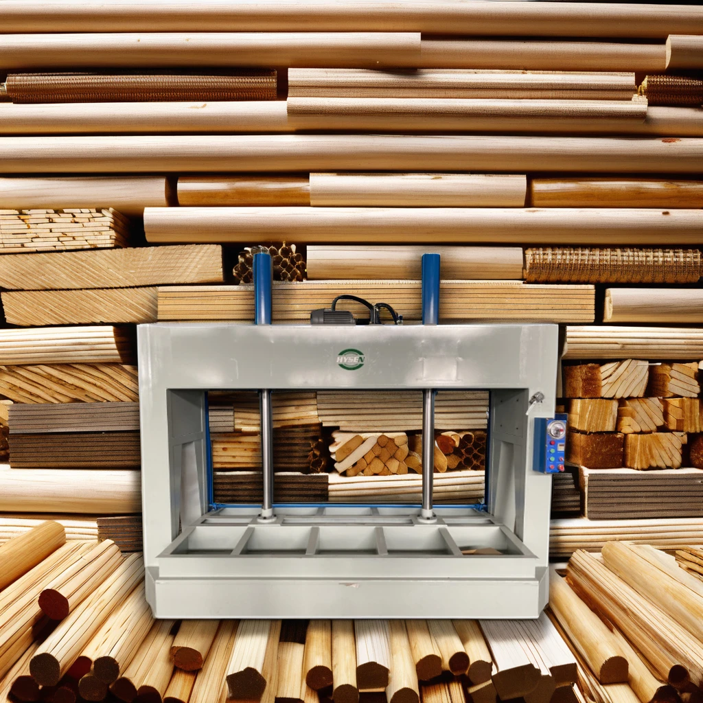 HYSEN 50T 1250*2500mm Hydraulic Cold Press Machine for Plywood Wood Doors for Furniture Production
