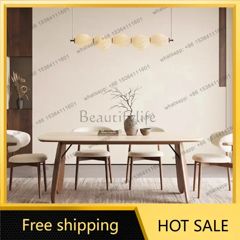 LJY Nordic Study Dining Table Dressing Desk Wood Modern Dining Table Designer Office Chairs Living Room Muebles Commercial Furni